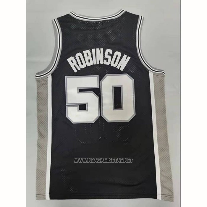 Camiseta San Antonio Spurs David Robinson NO 50 Mitchell & Ness 1998-99 Negro